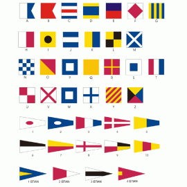 Nautical code flags set of 40 pieces