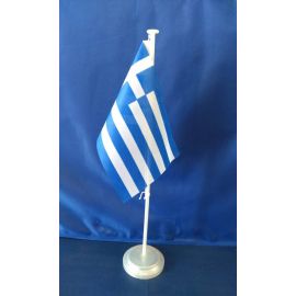 Plastic table stand for flags with one pole