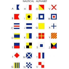 Nautical code flags - letters