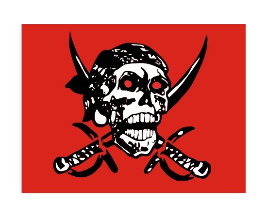 Red pirate flag