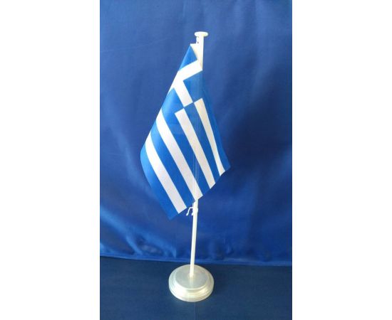 Plastic table stand for flags with one pole