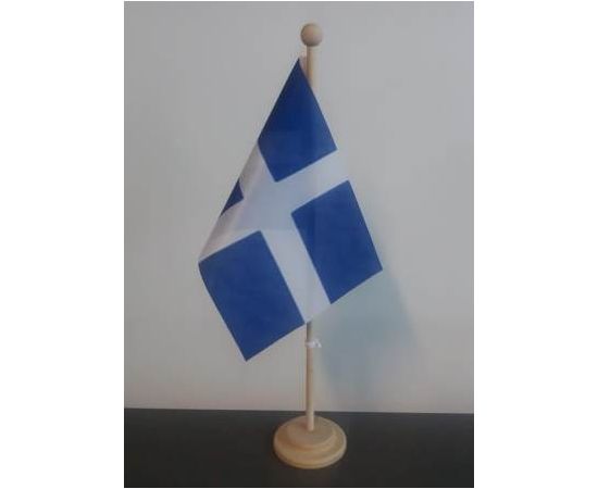 Wooden stand for table flags